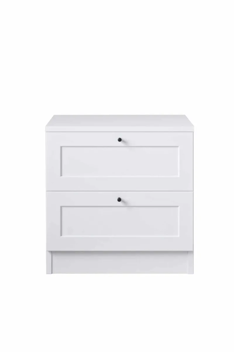 Interlaken Nattduksbord 50 cm, Vit