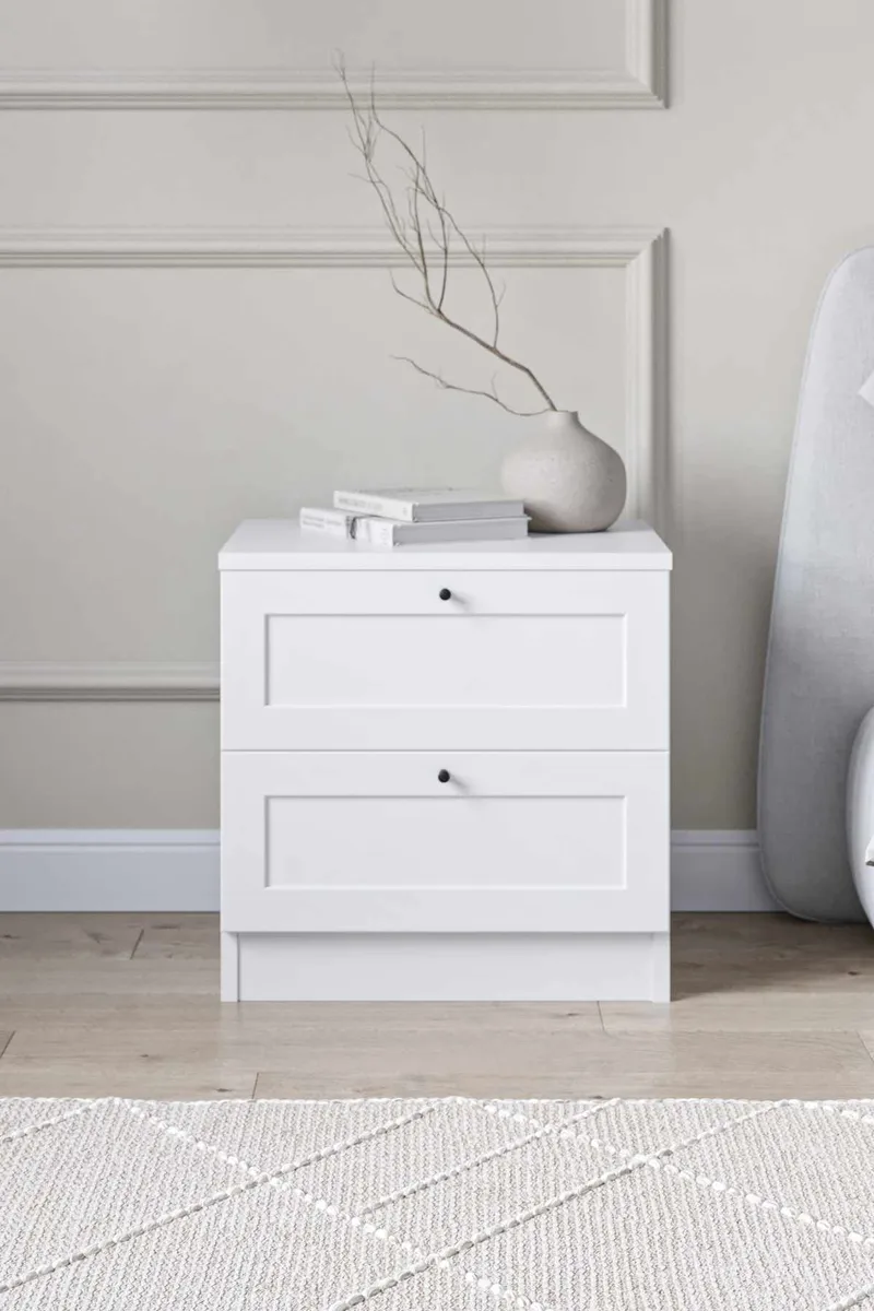 Interlaken Nattduksbord 50 cm - Vit - Möbler - Bord & matgrupp - Avlastningsbord & sidobord - Sängbord & nattduksbord