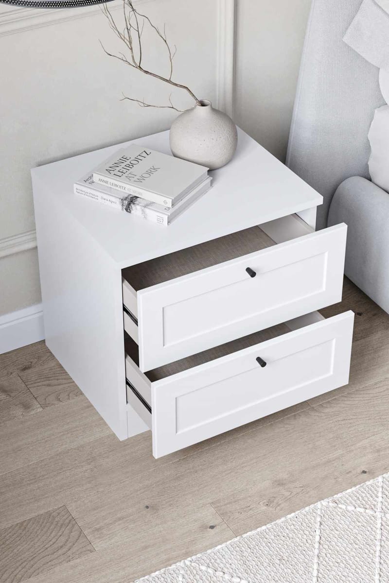 Interlaken Nattduksbord 50 cm - Vit - Möbler - Bord & matgrupp - Avlastningsbord & sidobord - Sängbord & nattduksbord