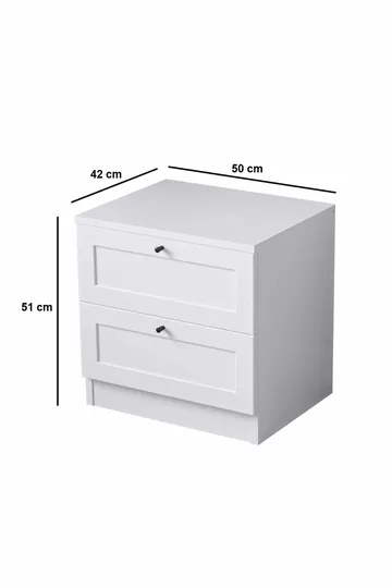 Interlaken Nattduksbord 50 cm - Vit - Möbler - Bord & matgrupp - Avlastningsbord & sidobord - Sängbord & nattduksbord