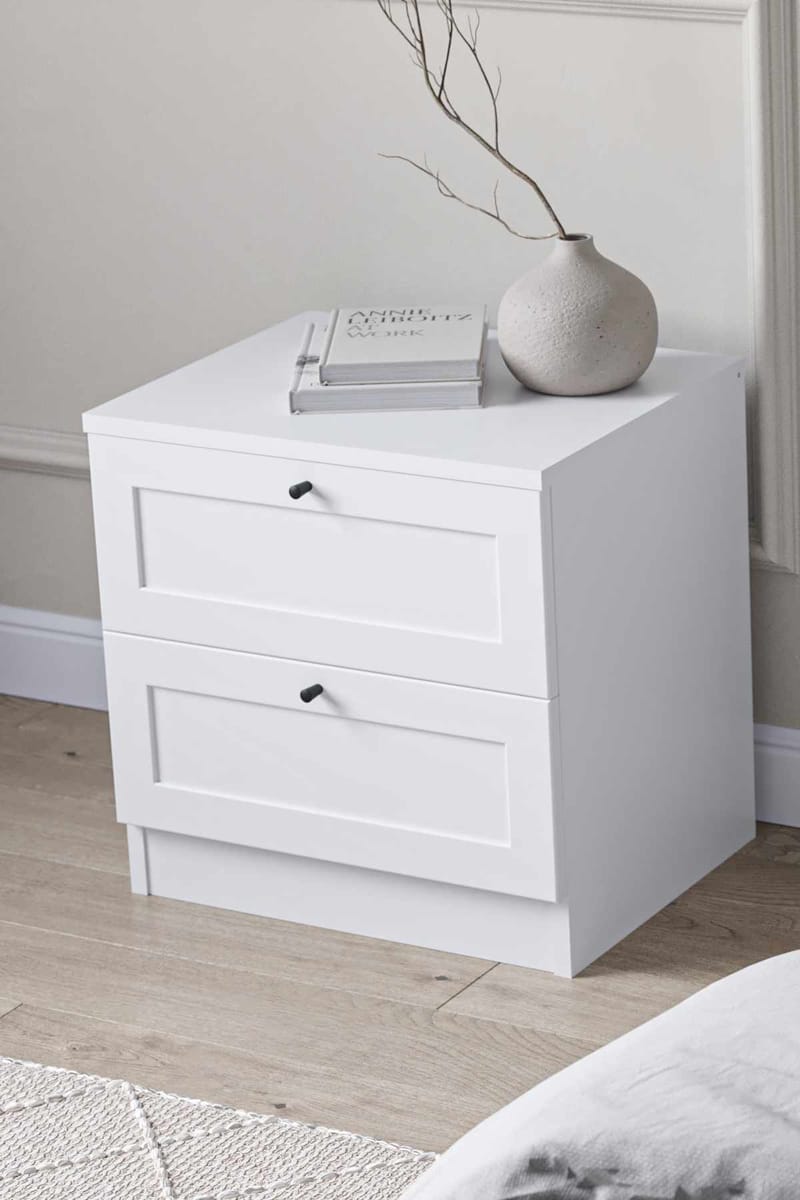 Interlaken Nattduksbord 50 cm - Vit - Möbler - Bord & matgrupp - Avlastningsbord & sidobord - Sängbord & nattduksbord