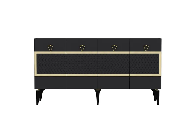 Ipek Konsollbord 150 cm, Antracit/Guld