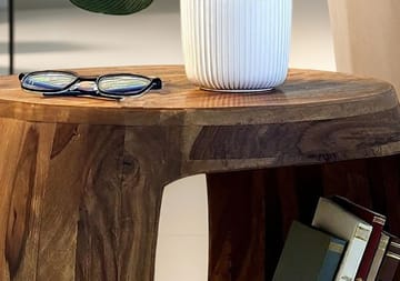 Ivoora Sidobord 50 cm Lantlig stil - varm mörkbrun - Möbler - Bord & matgrupp - Avlastningsbord & sidobord - Brickbord & småbord