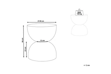 Jacksonville Sidobord 40 cm - Vit/Blå - Möbler - Bord & matgrupp - Avlastningsbord & sidobord - Lampbord & sidobord