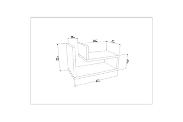 Jarlech Sängbord 45 cm - Röd - Möbler - Bord & matgrupp - Avlastningsbord & sidobord - Sängbord & nattduksbord