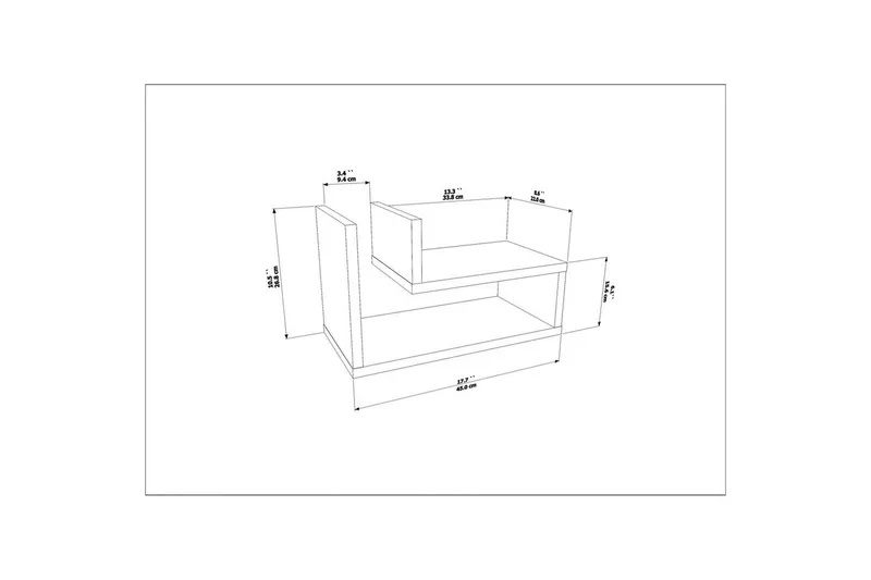 Jarlech Sängbord 45 cm - Röd - Möbler - Bord & matgrupp - Avlastningsbord & sidobord - Sängbord & nattduksbord