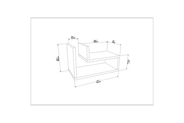Jarlech Sängbord 45 cm - Röd - Möbler - Bord & matgrupp - Avlastningsbord & sidobord - Sängbord & nattduksbord