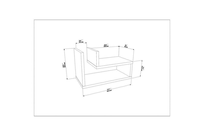 Jarlech Sängbord 45 cm - Röd - Möbler - Bord & matgrupp - Avlastningsbord & sidobord - Sängbord & nattduksbord