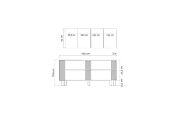 Jasvindir Konsollbord 180 cm - Brun/Vit - Möbler - Bord & matgrupp - Avlastningsbord & sidobord - Konsolbord & hallbord