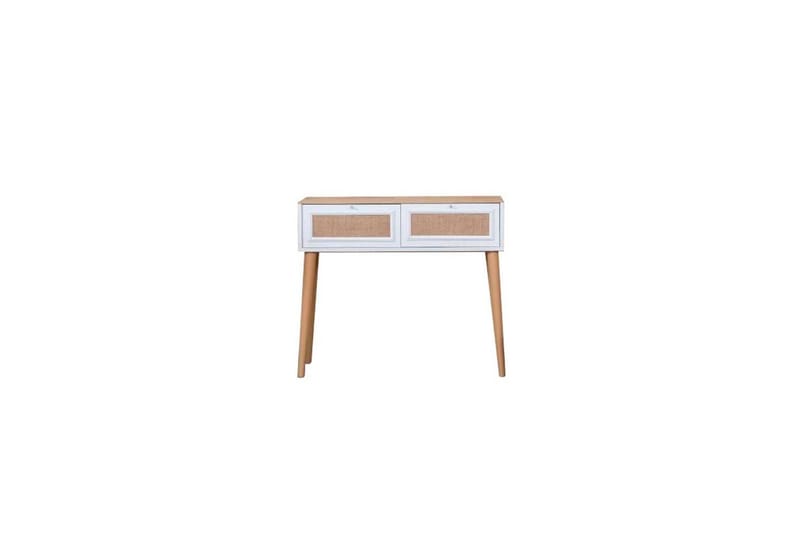 Jatinder Sidobord 95 cm - Vitfärgat trä/Mediumfärgat trä - Möbler - Bord & matgrupp - Avlastningsbord & sidobord - Lampbord & sidobord