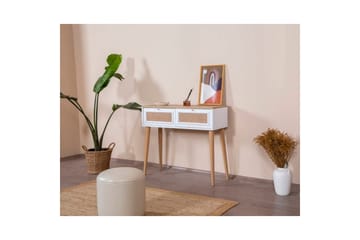 Jatinder Sidobord 95 cm - Vitfärgat trä/Mediumfärgat trä - Möbler - Bord & matgrupp - Avlastningsbord & sidobord - Lampbord & sidobord
