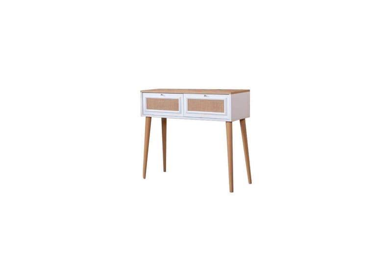 Jatinder Sidobord 95 cm - Vitfärgat trä/Mediumfärgat trä - Möbler - Bord & matgrupp - Avlastningsbord & sidobord - Lampbord & sidobord