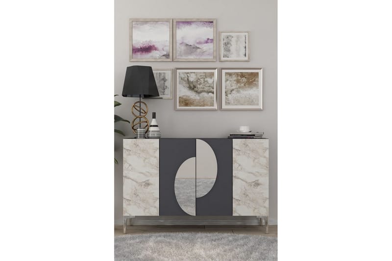 Jorel Konsollbord 120 cm - Antracit/Silver - Möbler - Bord & matgrupp - Avlastningsbord & sidobord - Konsolbord & hallbord