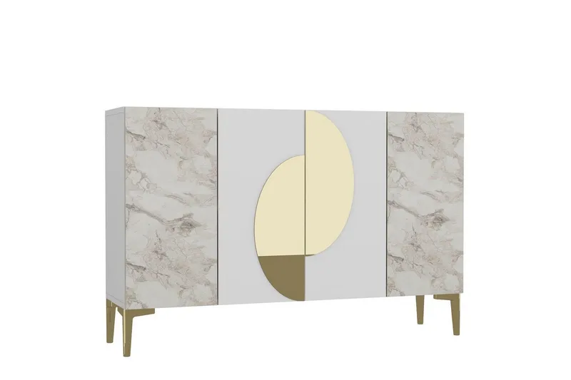 Jorel Konsollbord 120 cm - Vit/Guld - Möbler - Bord & matgrupp - Avlastningsbord & sidobord - Konsolbord & hallbord