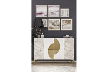 Jorel Konsollbord 120 cm - Vit/Guld - Möbler - Bord & matgrupp - Avlastningsbord & sidobord - Konsolbord & hallbord