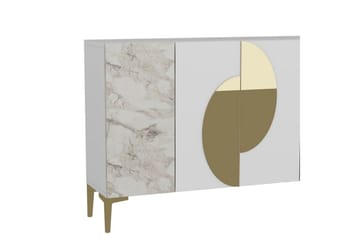 Jorel Konsollbord 120 cm - Vit/Guld - Möbler - Bord & matgrupp - Avlastningsbord & sidobord - Konsolbord & hallbord