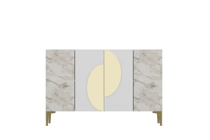 Jorel Konsollbord 120 cm, Vit/Guld