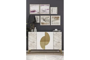 Jorel Konsollbord 120 cm - Vit/Guld - Möbler - Bord & matgrupp - Avlastningsbord & sidobord - Konsolbord & hallbord