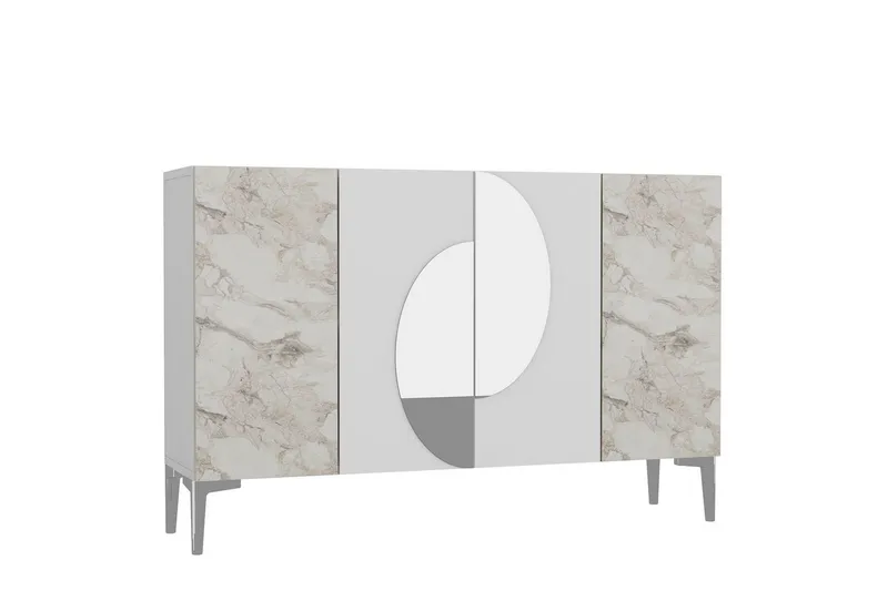 Jorel Konsollbord 120 cm - Vit/Silver - Möbler - Bord & matgrupp - Avlastningsbord & sidobord - Konsolbord & hallbord