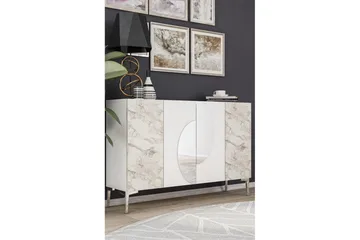 Jorel Konsollbord 120 cm - Vit/Silver - Möbler - Bord & matgrupp - Avlastningsbord & sidobord - Konsolbord & hallbord