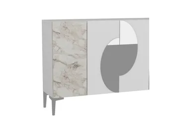 Jorel Konsollbord 120 cm - Vit/Silver - Möbler - Bord & matgrupp - Avlastningsbord & sidobord - Konsolbord & hallbord