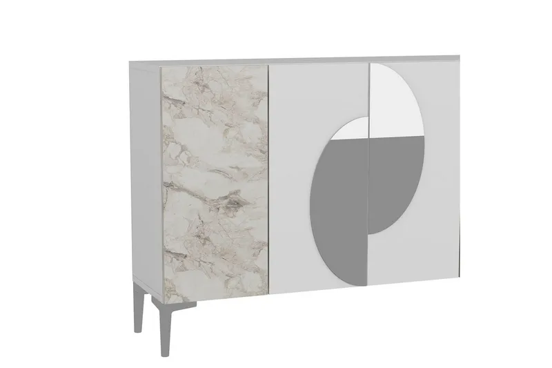 Jorel Konsollbord 120 cm - Vit/Silver - Möbler - Bord & matgrupp - Avlastningsbord & sidobord - Konsolbord & hallbord