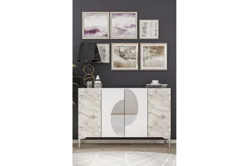 Jorel Konsollbord 120 cm - Vit/Silver - Möbler - Bord & matgrupp - Avlastningsbord & sidobord - Konsolbord & hallbord