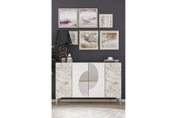 Jorel Konsollbord 120 cm - Vit/Silver - Möbler - Bord & matgrupp - Avlastningsbord & sidobord - Konsolbord & hallbord