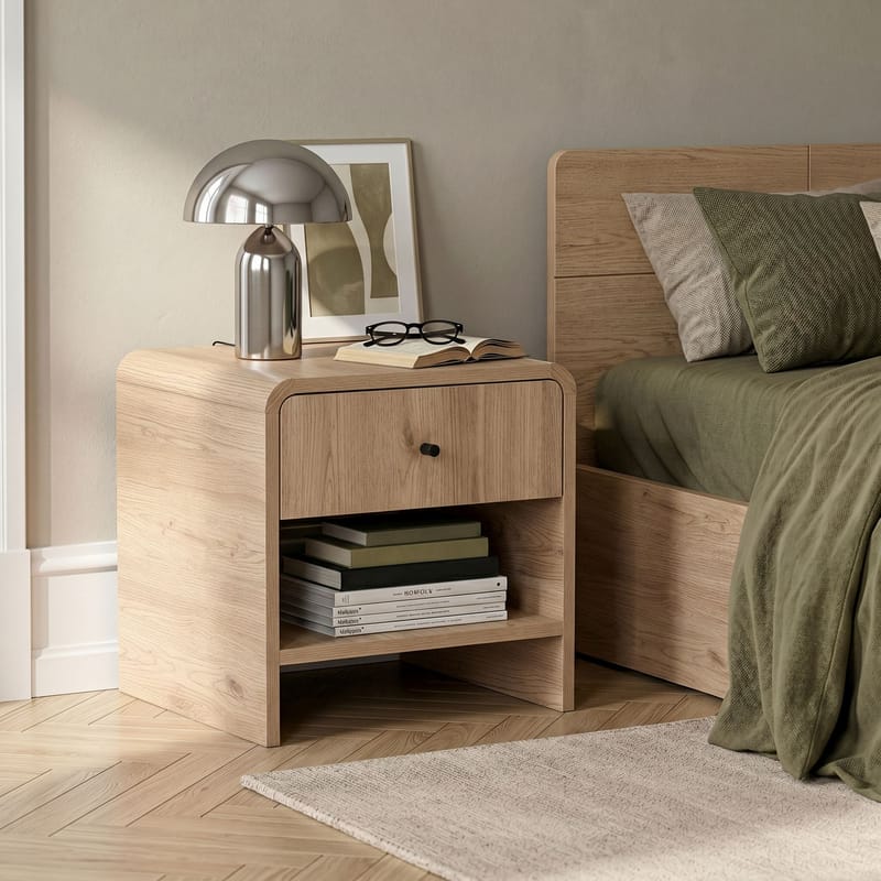 Joren Sängbord 45x45x40 cm - Sepet Oak - Möbler - Bord & matgrupp - Avlastningsbord & sidobord - Sängbord & nattduksbord