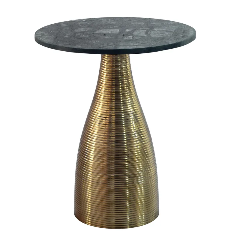 Junara Sidobord 40 cm, Mörkgrön och guld