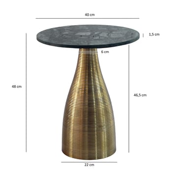 Junara Sidobord 40 cm - Mörkgrön och guld - Möbler - Bord & matgrupp - Avlastningsbord & sidobord - Brickbord & småbord