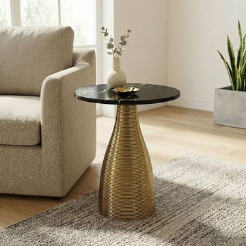 Junara Sidobord 40 cm - Svart och guld - Möbler - Bord & matgrupp - Avlastningsbord & sidobord - Brickbord & småbord