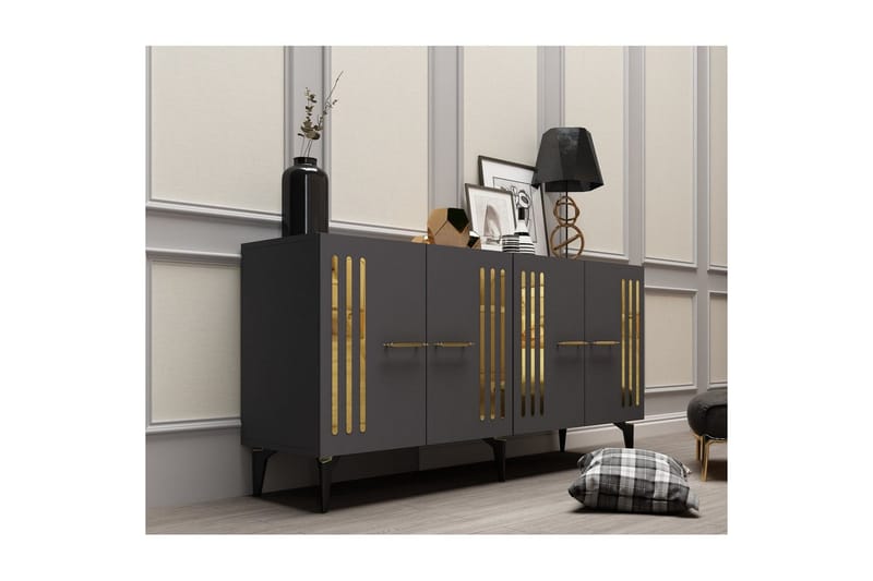 Junes Konsollbord 150 cm - Guld/Antracit - Möbler - Bord & matgrupp - Avlastningsbord & sidobord - Konsolbord & hallbord