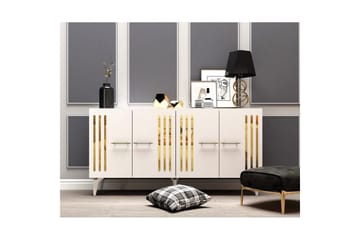 Junes Konsollbord 150 cm - Guld/Vit - Möbler - Bord & matgrupp - Avlastningsbord & sidobord - Konsolbord & hallbord