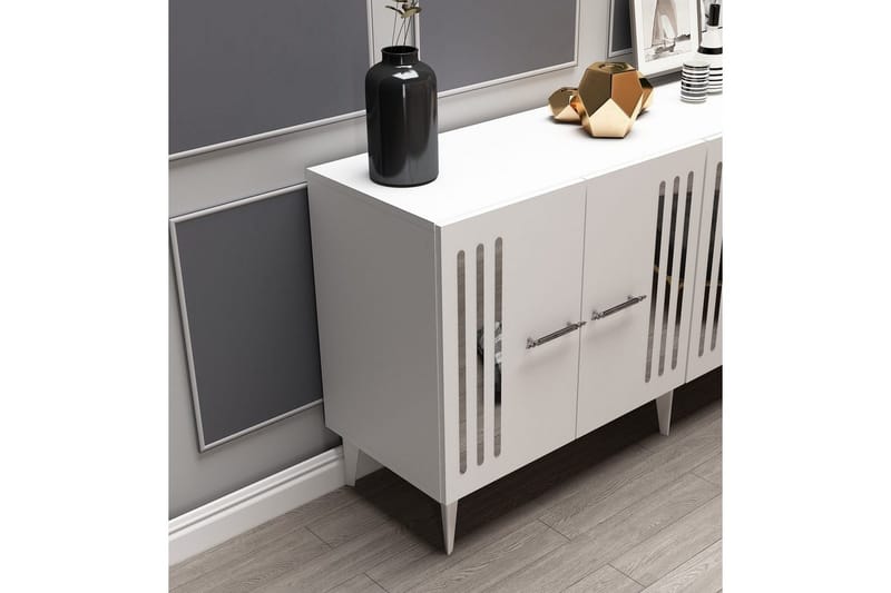 Junes Konsollbord 150 cm - Vit/Silver - Möbler - Bord & matgrupp - Avlastningsbord & sidobord - Konsolbord & hallbord