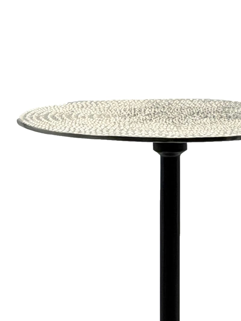 Junira Sidobord 29 cm - Nickelsilver och svart - Möbler - Bord & matgrupp - Avlastningsbord & sidobord - Piedestal & blompiedestal