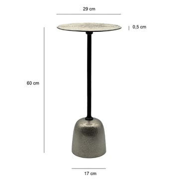 Junira Sidobord 29 cm - Nickelsilver och svart - Möbler - Bord & matgrupp - Avlastningsbord & sidobord - Piedestal & blompiedestal