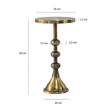 Junora Sidobord 30 cm Industriell stil - antikguld - Möbler - Bord & matgrupp - Avlastningsbord & sidobord - Piedestal & blompiedestal