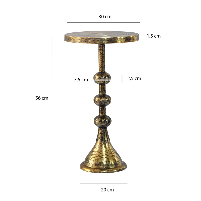 Junora Sidobord 30 cm Industriell stil - antikguld - Möbler - Bord & matgrupp - Avlastningsbord & sidobord - Piedestal & blompiedestal