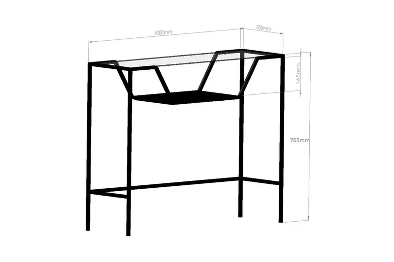Kahului Konsollbord 100 cm - Svart - Möbler - Bord & matgrupp - Avlastningsbord & sidobord - Konsolbord & hallbord