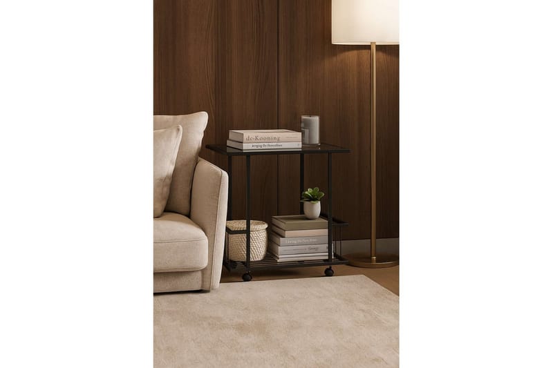 Kallin Sidobord 60x36 cm - Svart/Grå - Möbler - Bord & matgrupp - Avlastningsbord & sidobord - Lampbord & sidobord