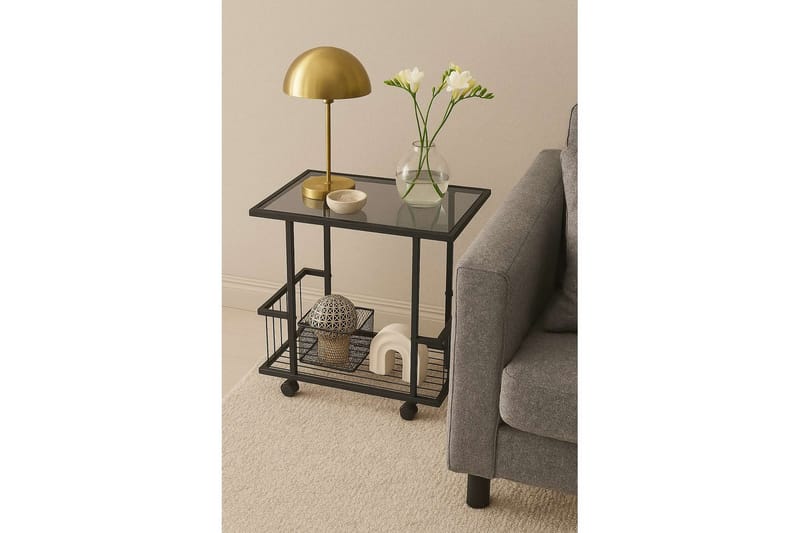 Kallin Sidobord 60x36 cm - Svart/Grå - Möbler - Bord & matgrupp - Avlastningsbord & sidobord - Lampbord & sidobord