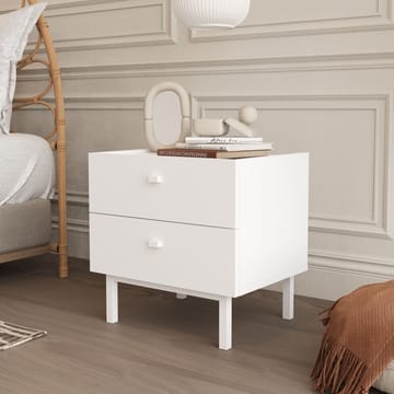 Kamulu Sängbord 47,9x47x36,8 cm - Vit - Möbler - Bord & matgrupp - Avlastningsbord & sidobord - Sängbord & nattduksbord