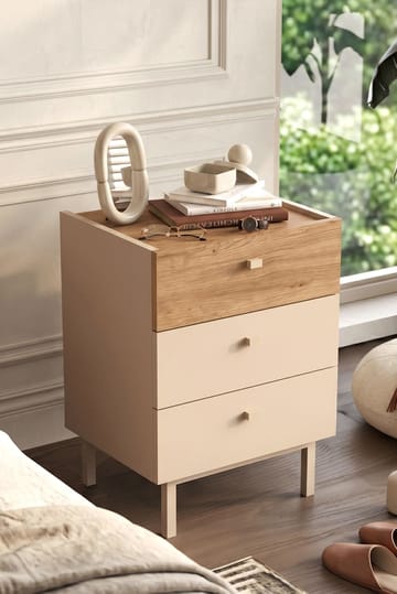 Kamulu Sängbord 47,9x63,5x36,8 cm - Sand och ek - Möbler - Bord & matgrupp - Avlastningsbord & sidobord - Sängbord & nattduksbord