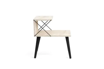 Kaysie Sängbord 50 cm - Svart/Marmor - Möbler - Bord & matgrupp - Avlastningsbord & sidobord - Sängbord & nattduksbord