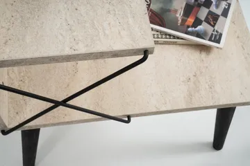 Kaysie Sängbord 50 cm - Svart/Marmor - Möbler - Bord & matgrupp - Avlastningsbord & sidobord - Sängbord & nattduksbord