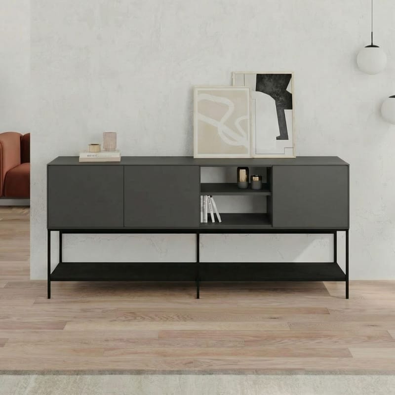 Kenvor Konsol 180x80x40 cm - Antracit, Wood Black, Svart - Möbler - Bord & matgrupp - Avlastningsbord & sidobord - Konsolbord & hallbord