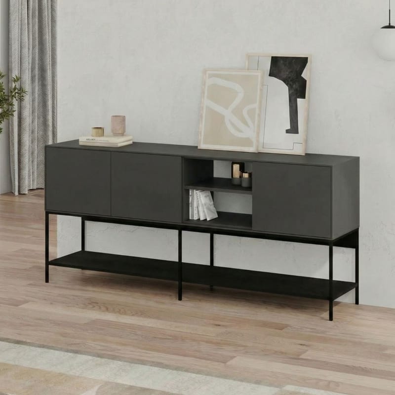Kenvor Konsol 180x80x40 cm - Antracit, Wood Black, Svart - Möbler - Bord & matgrupp - Avlastningsbord & sidobord - Konsolbord & hallbord