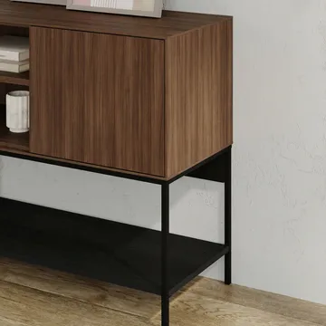 Kenvor Konsol 180x80x40 cm - Milano Walnut, Wood Black, Black - Möbler - Bord & matgrupp - Avlastningsbord & sidobord - Konsolbord & hallbord
