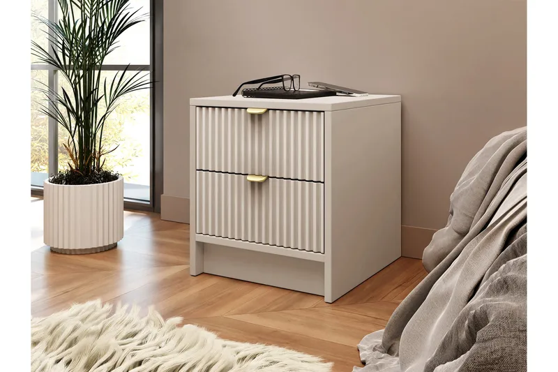 Kintore Sängbord 35 cm - Beige - Möbler - Bord & matgrupp - Avlastningsbord & sidobord - Sängbord & nattduksbord